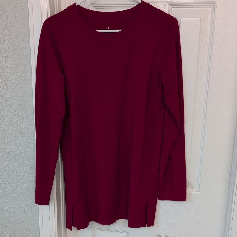 J. Jill Women's Long Sleeve Top in Red